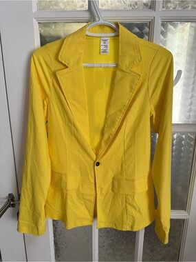 Weissman Bright Yellow Single-Button Blazer